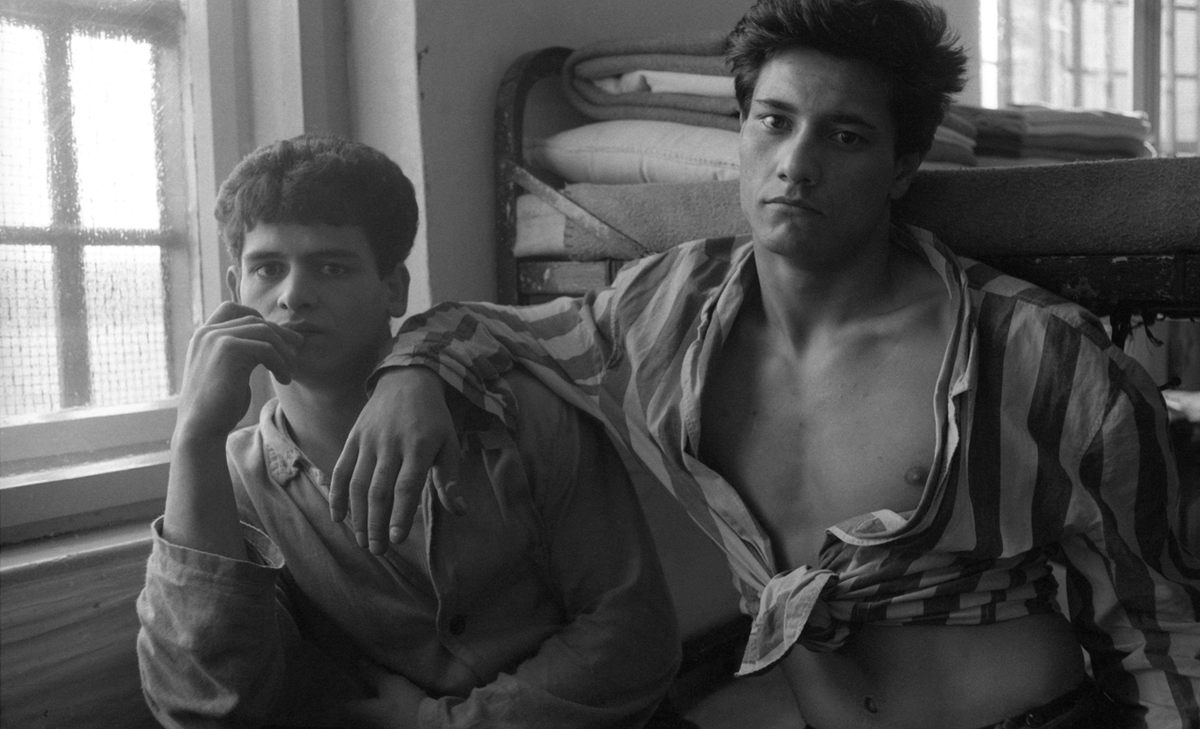 Steady gazes at a boys' dormitory in 1974.