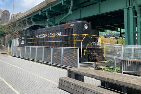 Locomotive #8625 rests on display.