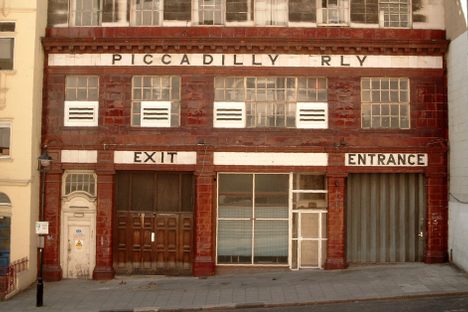 The station entrance/exit on Surrey Street.