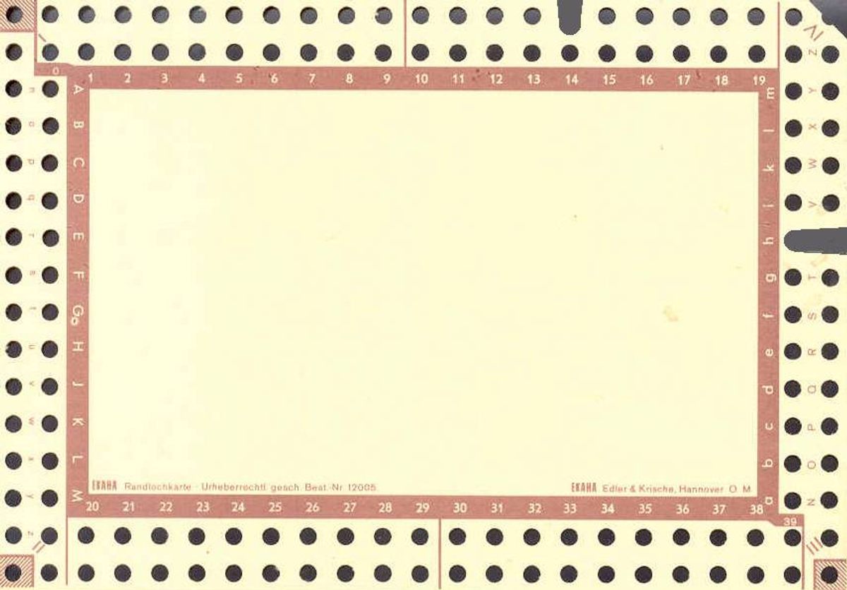 Before the personal computer, Wheaton used edge-notched cards like these to organize her recipe database.