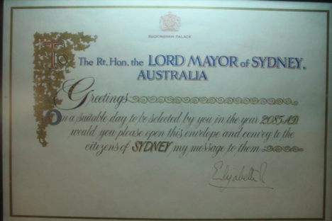 The message on display.