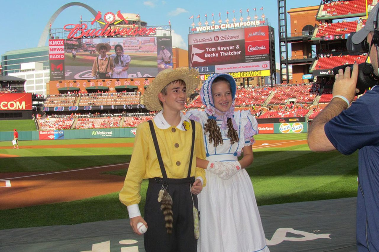 The Tom and Becky Goodwill Ambassadors visit the Busch Stadium in St. Louis.