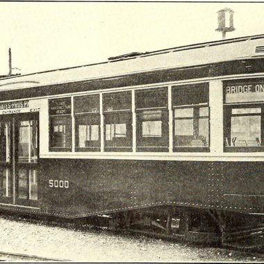 A Brooklyn Rapid Transit electric streetcar in 1908.