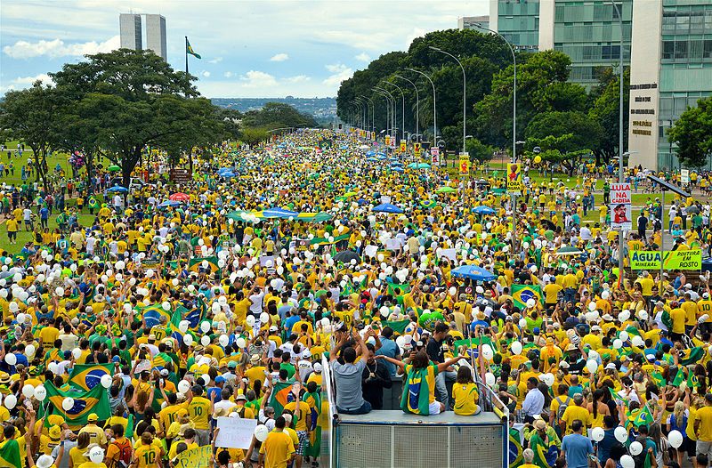 A protest in Brazil in 2016.