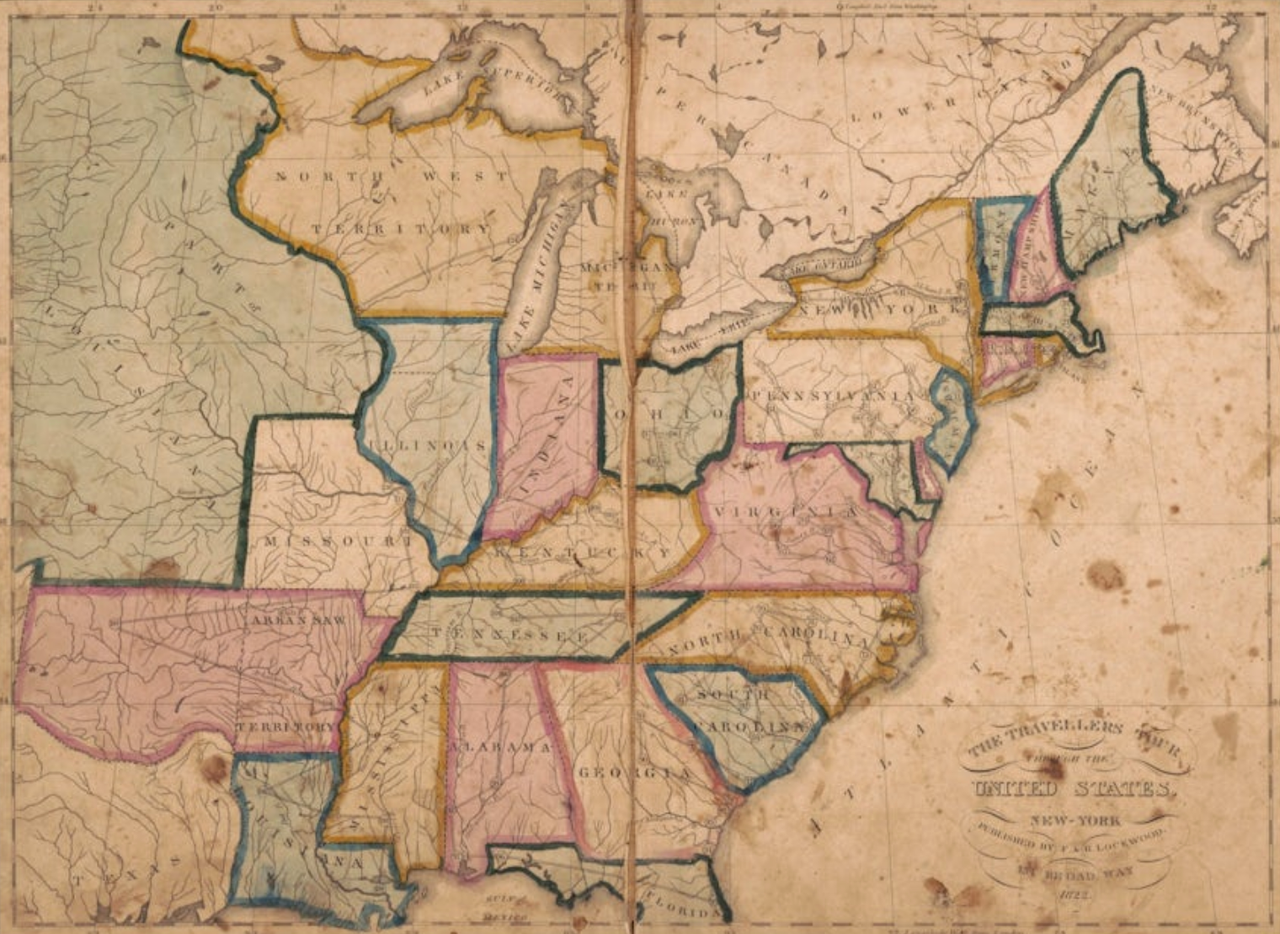 ‘The Travellers’ Tour Through the United States’ is the earliest known board game to depict a map of the U.S.