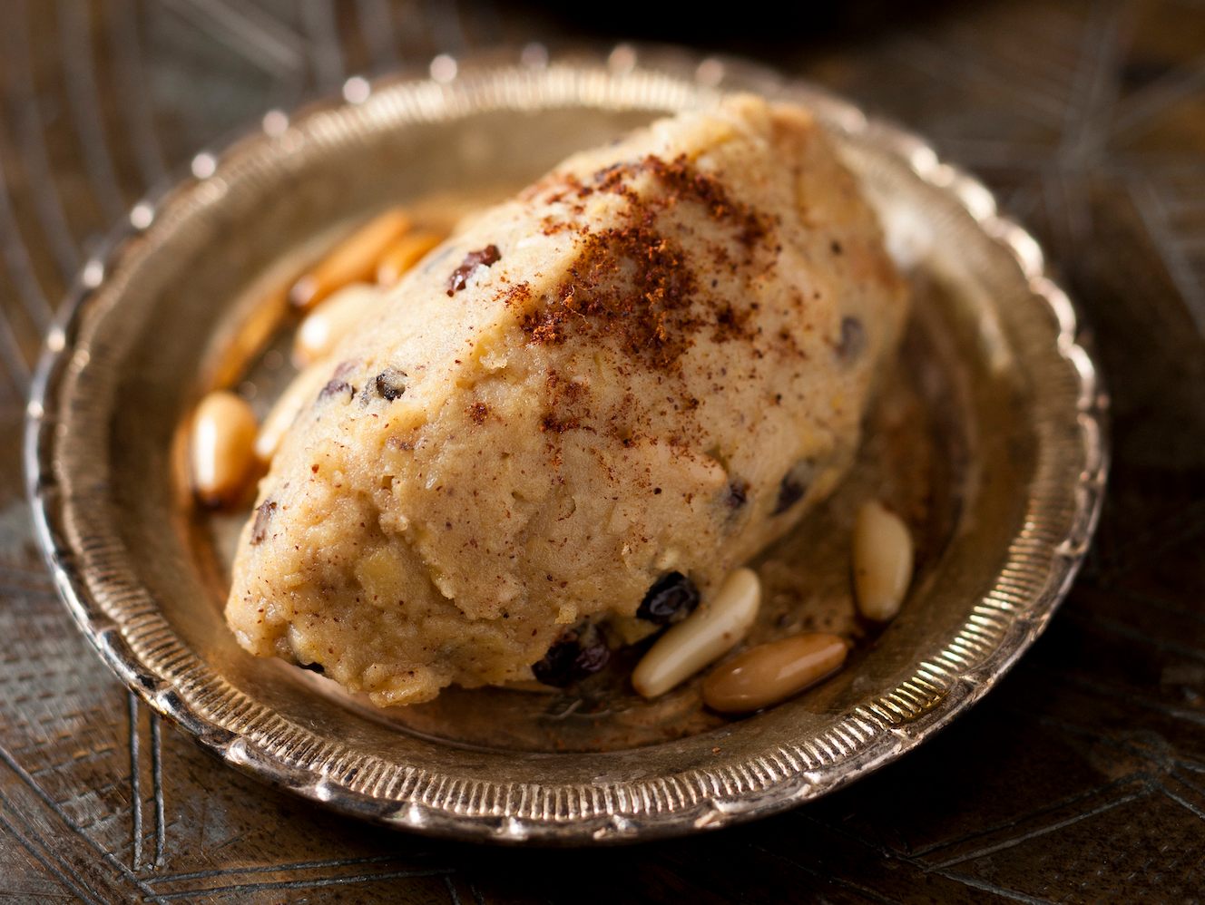 Batur Durmay believes this coarsely ground chickpea paste with currants, pine nuts, and cinnamon from the 15th century is the ancestor of modern hummus.