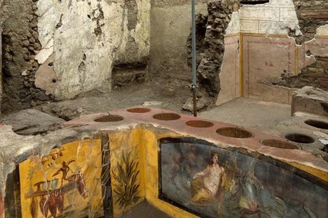 The remnants of the ancient eatery.