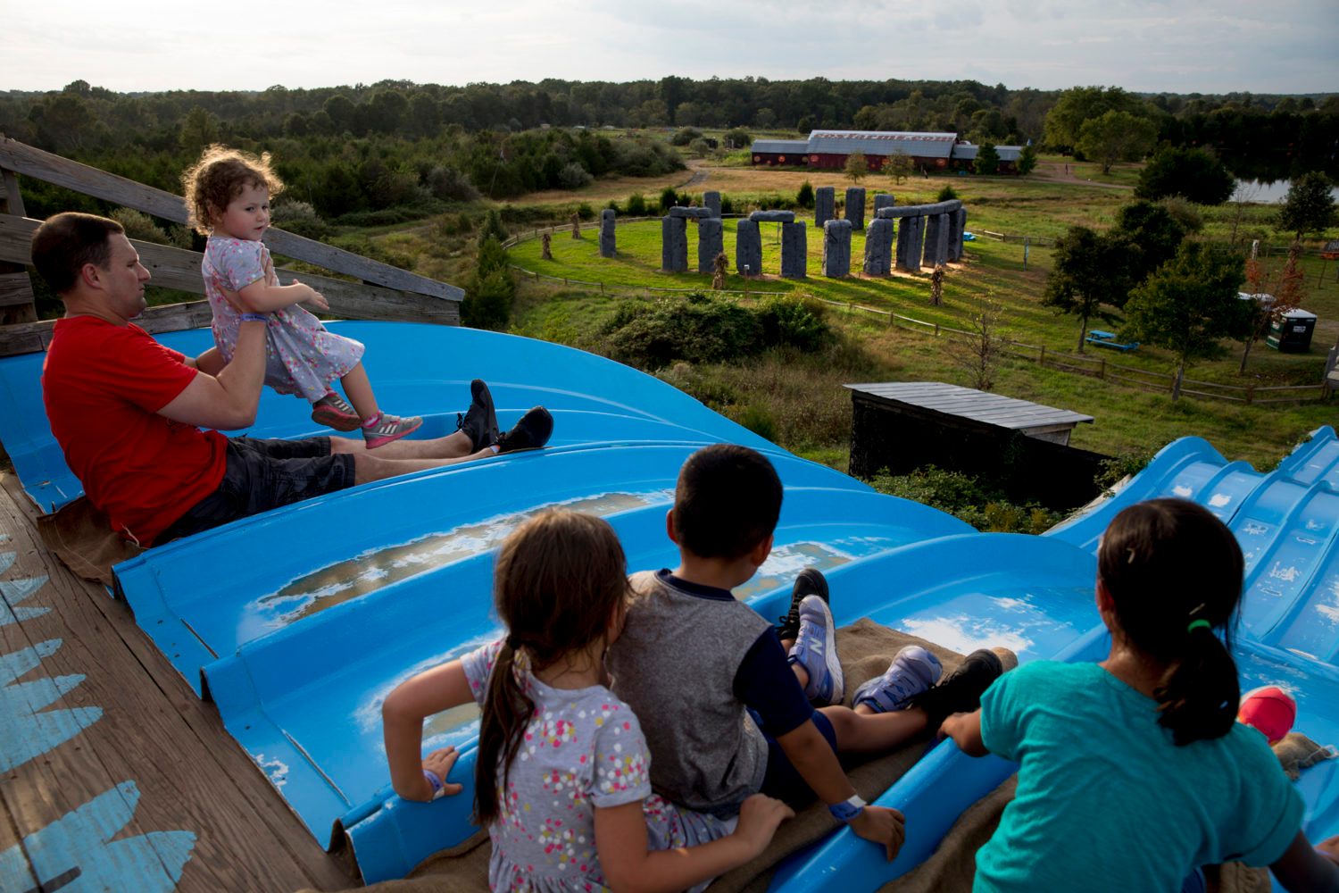 Foamhenge is one of many Mark Cline pieces that Lucas and Aaron Cox have at Cox Farms.