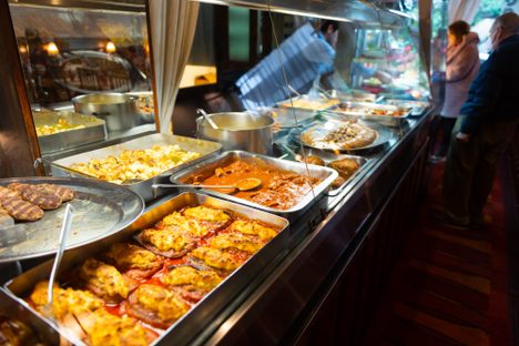 An ever-changing assortment of comforting dishes are on display.