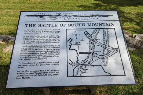 The Battle of South Mountain historic sign