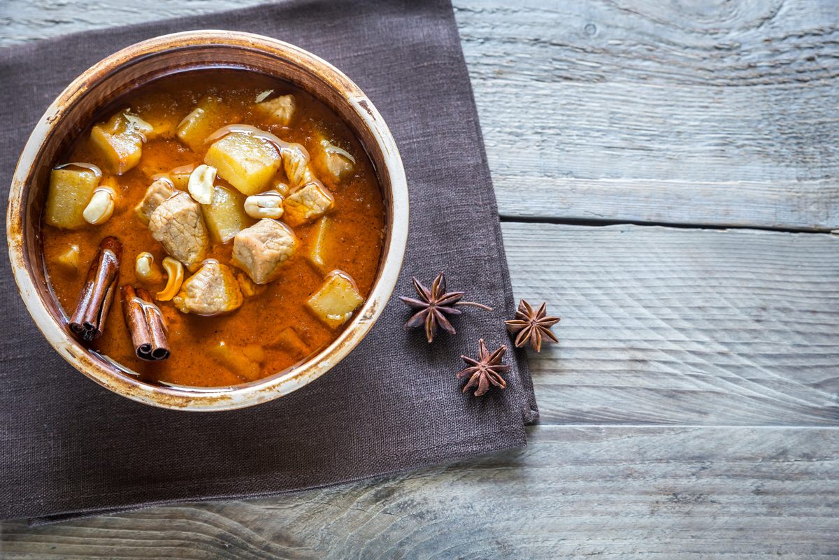 Massaman curry recipes are often included in the Bunnag family's funeral books.