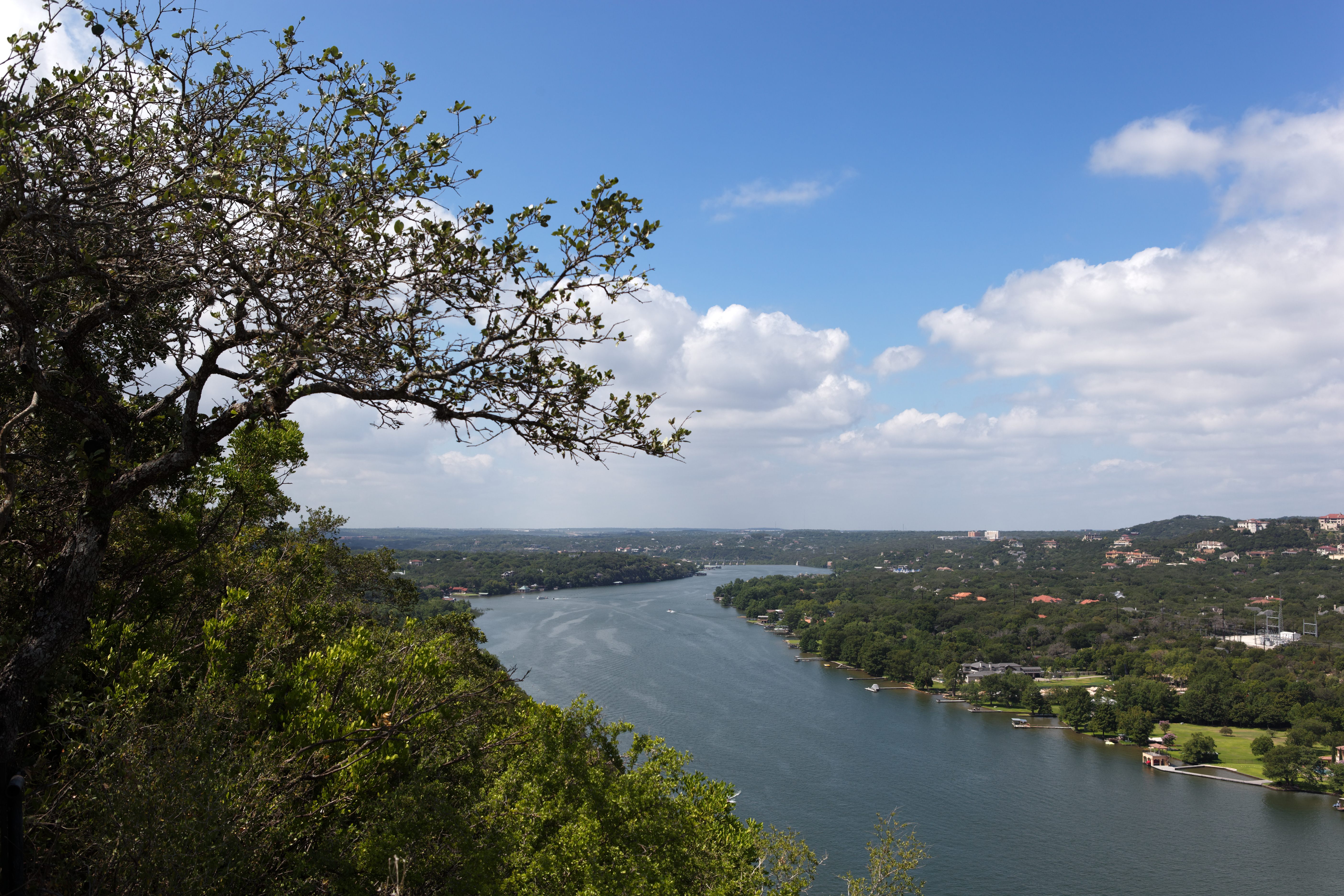 The view of Lake Austin from the top of Mt. Bonnell.