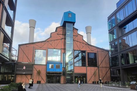 The renovated exterior of Elektrownia Powiśle