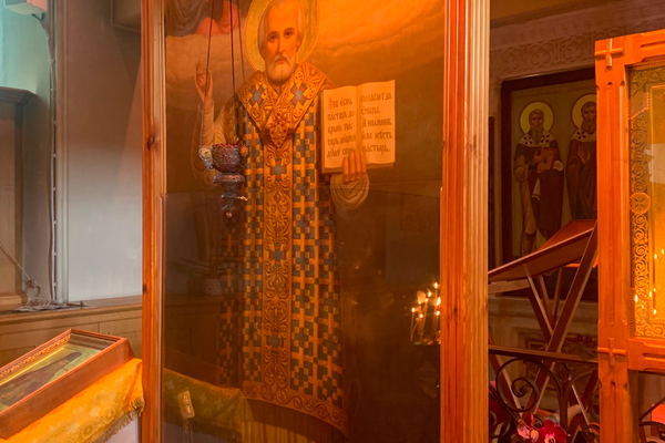 Surviving St. Nicholas icon from the Russo-Japanese War
