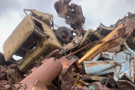 The tank graveyard.