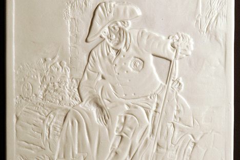 An unlit lithophane