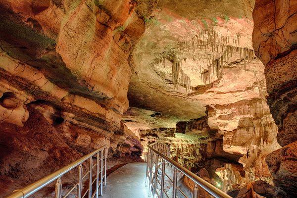 Inside the cave.