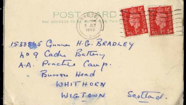 The envelope of one of the letters.