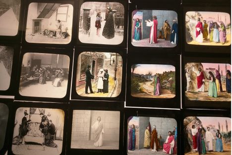 Color lantern slides.
