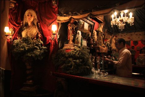 In here, it's forever Holy Week. 