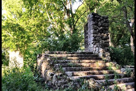 Original stairs in the ruins, July 2016