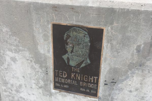 The plaque of Ted Knight.