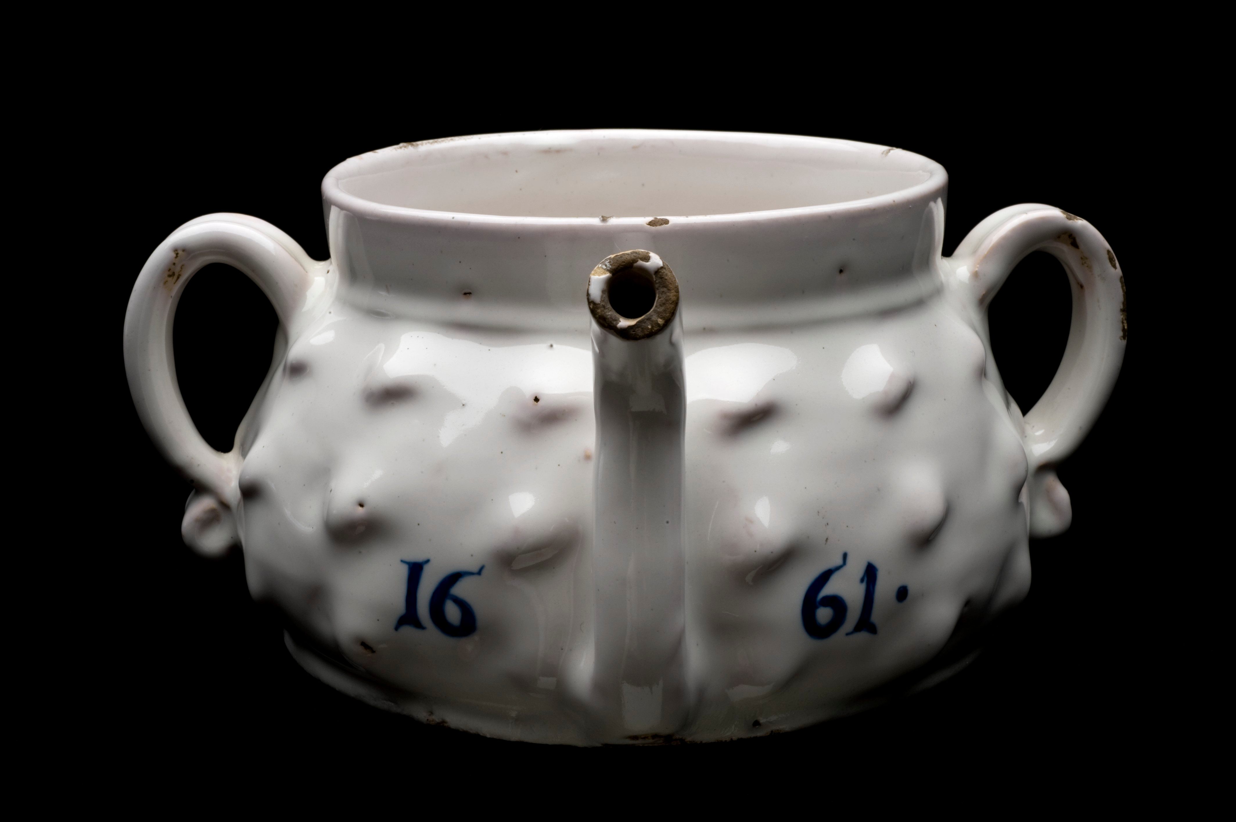 Posset was so posh that drinkers consumed it from designated pots, like this one from 1661.