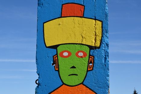 Piece of Berlin Wall In Iceland