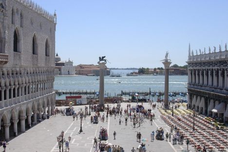 The columns looking out over the Venetian Lagoon.