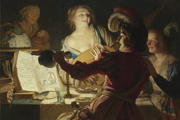 In this 1625 painting entitled 'The Merry Student,' Dutch artist Gerard van Honthorst shows a young man singing a lively ballad.