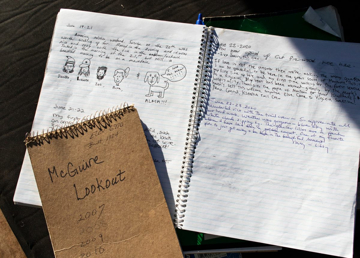 Each tower has a logbook where lookouts and visitors can leave notes and observations. The lookouts available to rent often have years of logs to look through.
