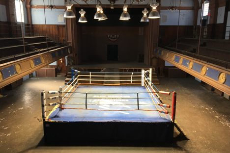 The ring with the lights on.