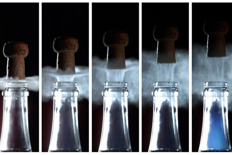 The Secret Blue Ice Cloud in Every Champagne Bottle