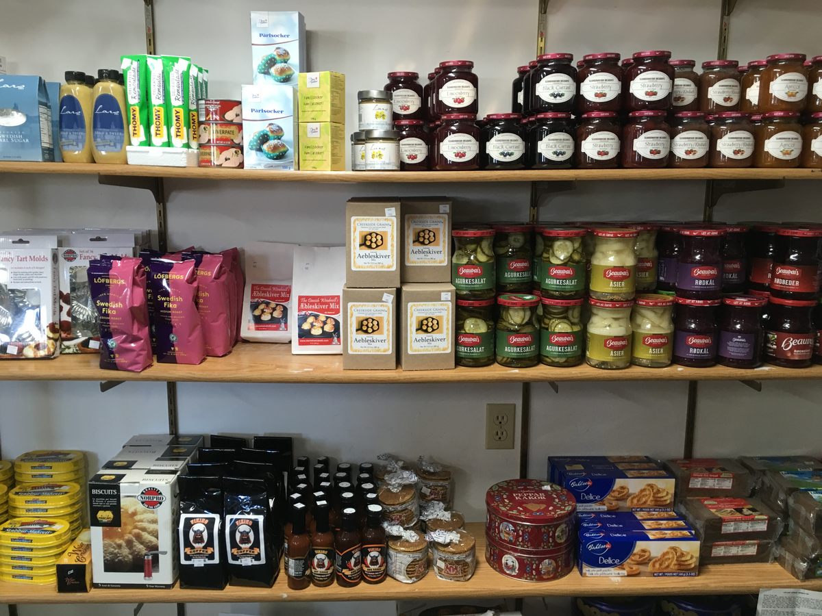 The windmill has a gift shop stocked with a wide variety of Danish foods.