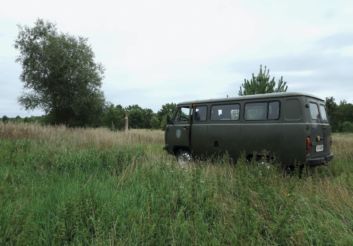Easy-to-fix, state-owned UAZ-452 vehicles are the standard mode of transportation in the Polesie State Radioecological Reserve.