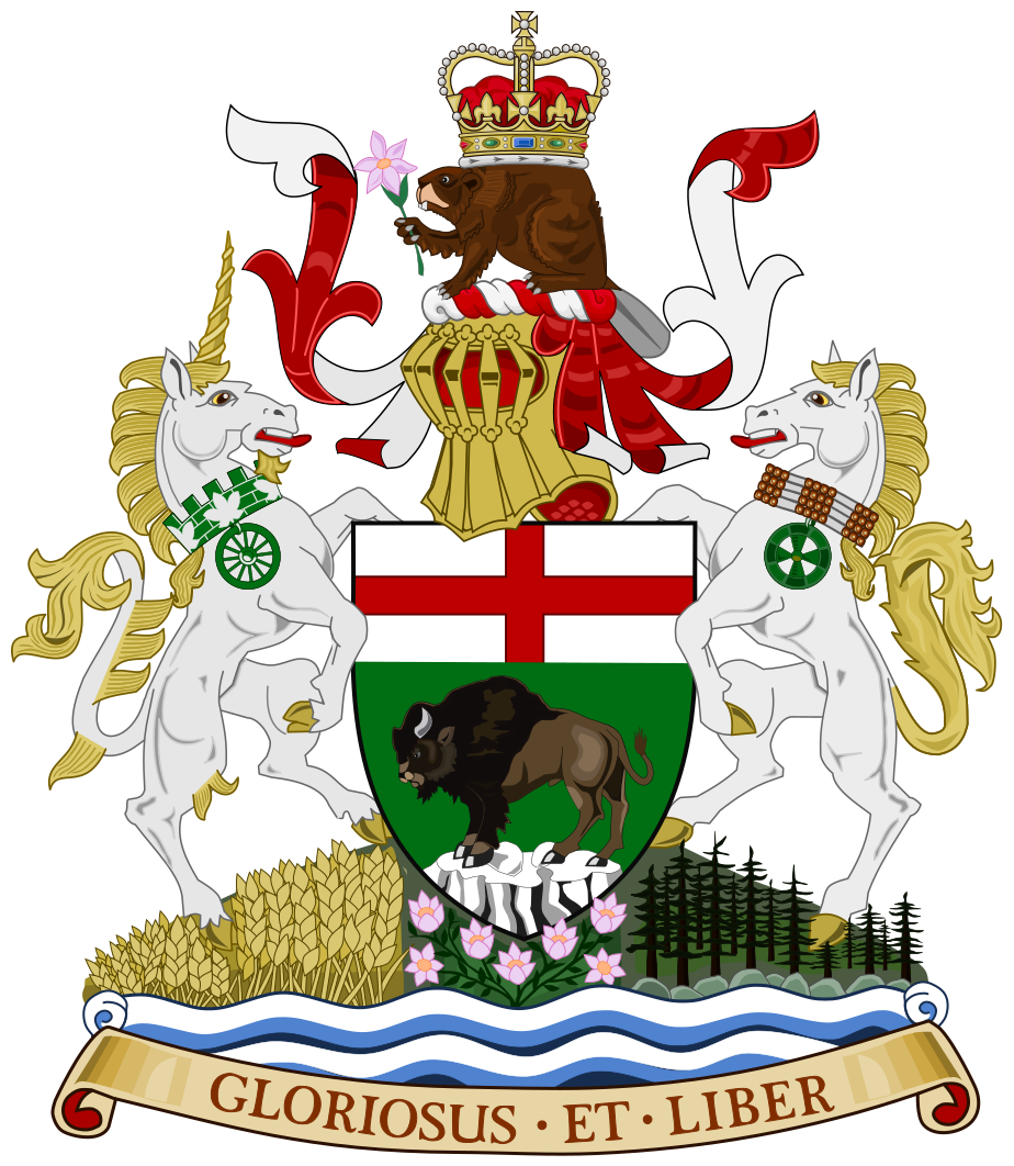 The Manitoba coat of arms features a bison.