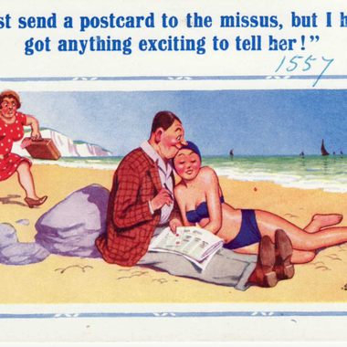 Seaside postcard. (Donald McGill Postcard Museum)