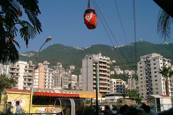 View of the Cable Car from below (Wikimedia Commons)