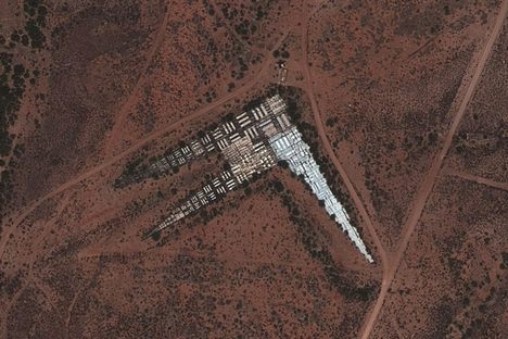 Landscapes Made for Satellite Eyes: Calibration Targets, Resolution Tests, and Giant Desert Compasses