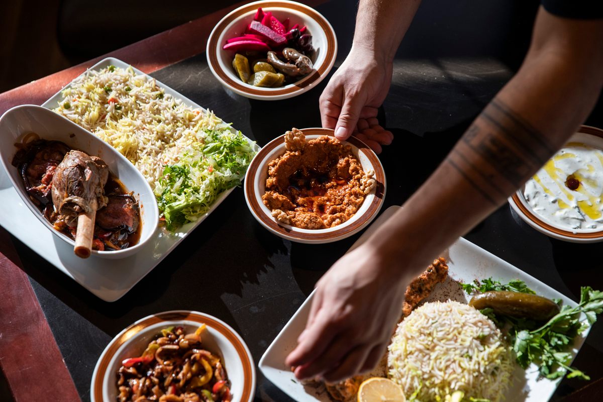 Salam Bunyan serves dishes including eggplant with lamb, biryani with saffron and cardamom, and muhammara, a Syrian dish made with walnuts and roasted red peppers.