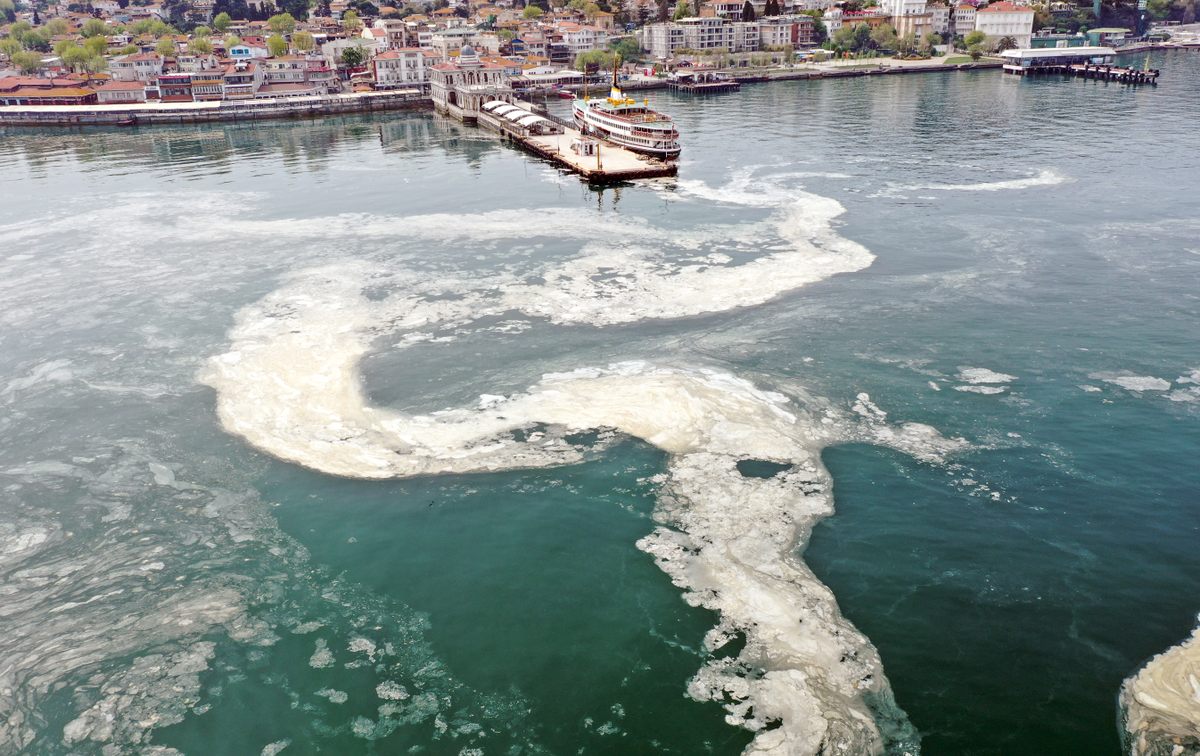 The snot near Istanbul was light and swirly back on May 2, 2021.