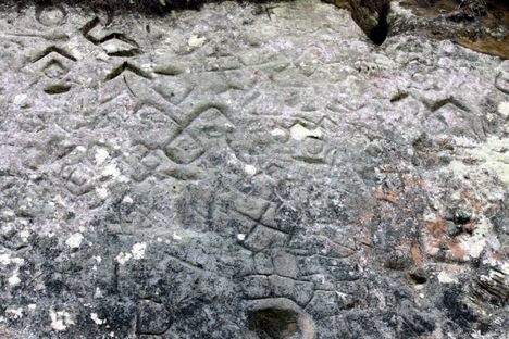 Closer view of some of the best visible symbols.
