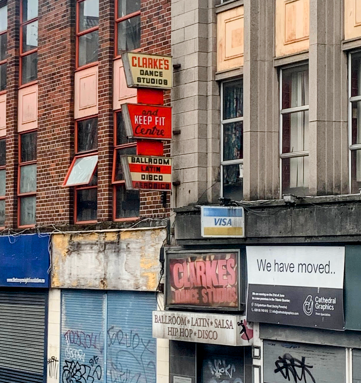 Old school Clarke's dance studio signage