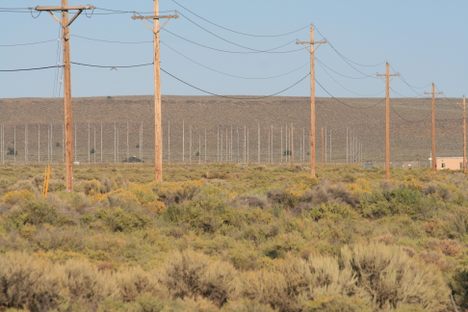 Array of antenna masts at the old radar site, probably for the current aurora studies.