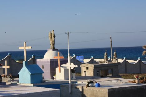Mini mausoleums and simple crosses represent all walks of Isla Mujeres life.