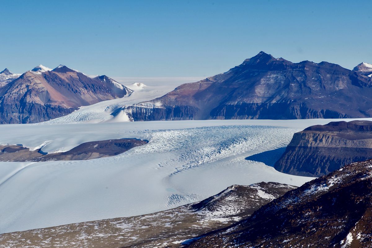 The oldest surviving glaciers in the world are in the Dry Valleys of Antarctica, where some of the ice is a million years old or more.