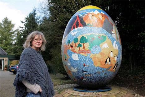 Marja with the egg
