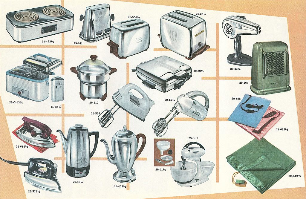 A 1940s advertisement for Sunbeam appliances. 