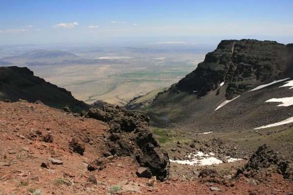 Looking east.  
