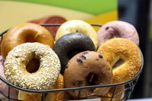 Chinese bagels come in a range of colors and flavors.